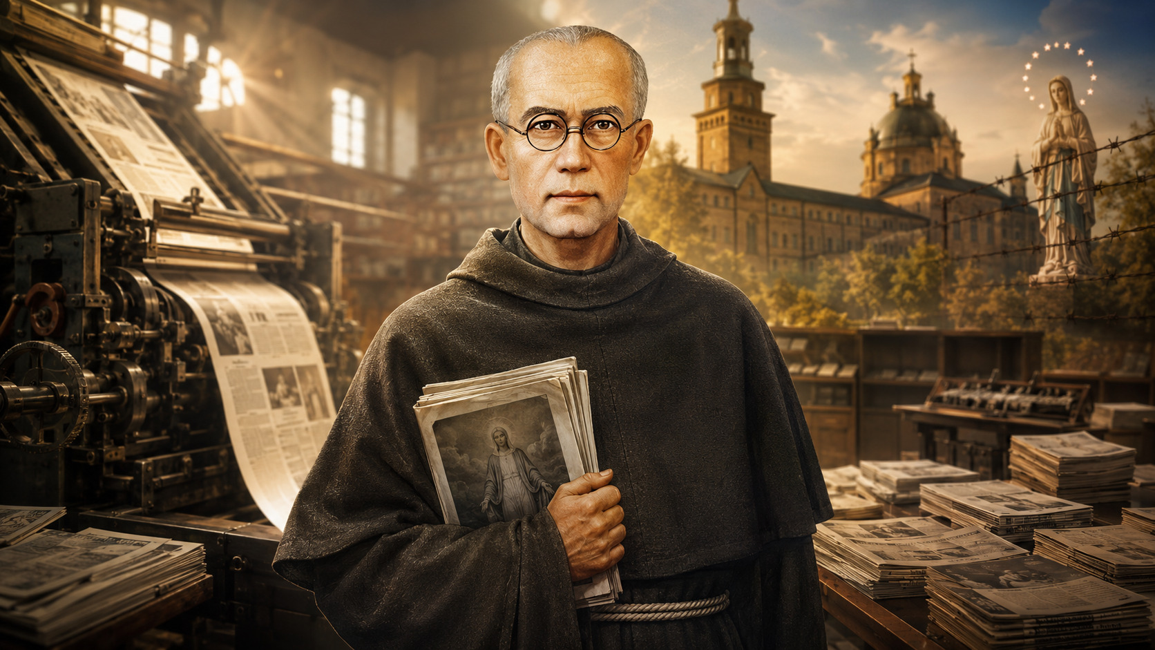 Un milione di copie, una radio e un convento: chi era Massimiliano Kolbe?
