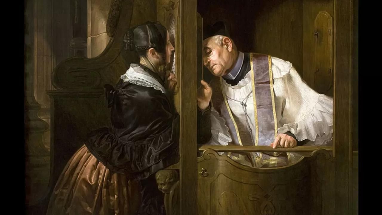 Il sacerdote e il confessionale