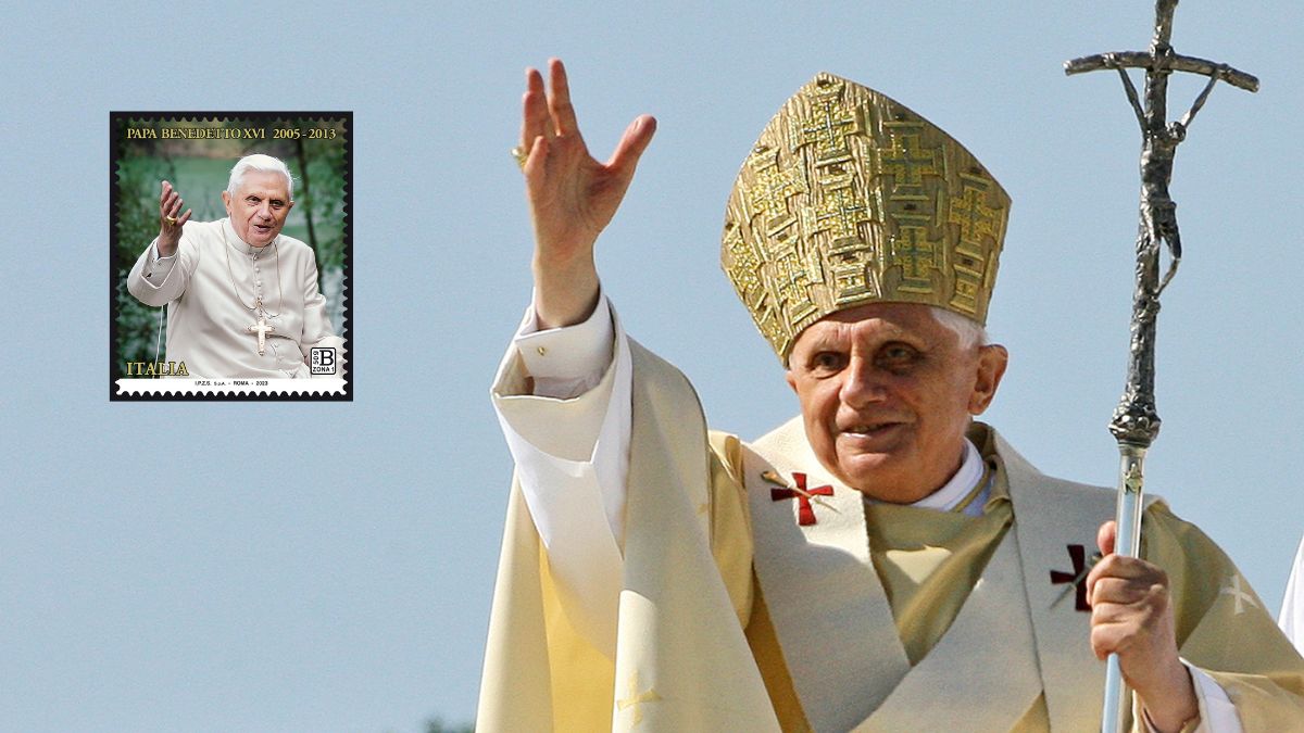 Italia: francobollo commemorativo Papa Benedetto XVI