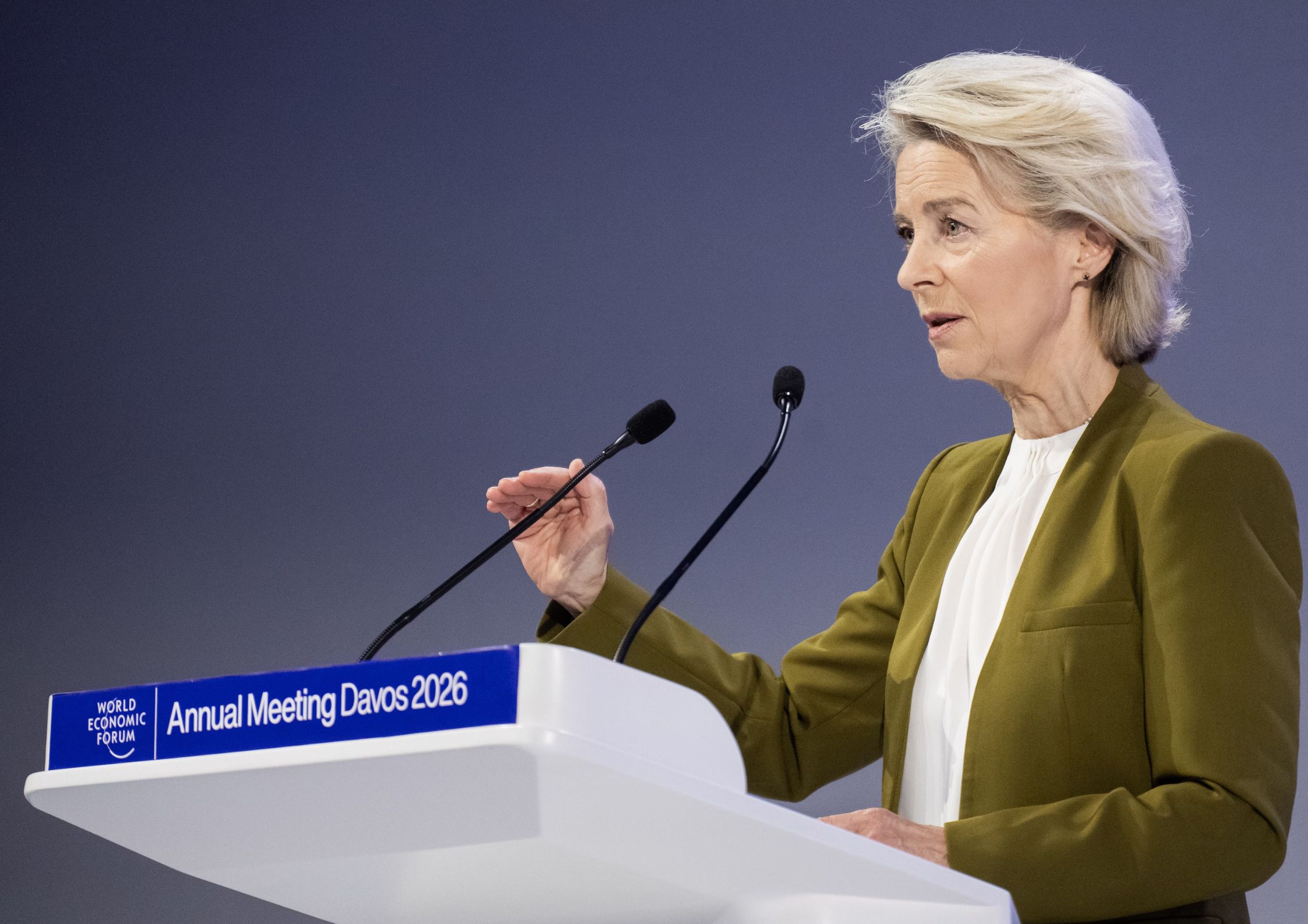 Commercio equo, cooperazione, sostenibilità: le parole di von der Leyen a Davos