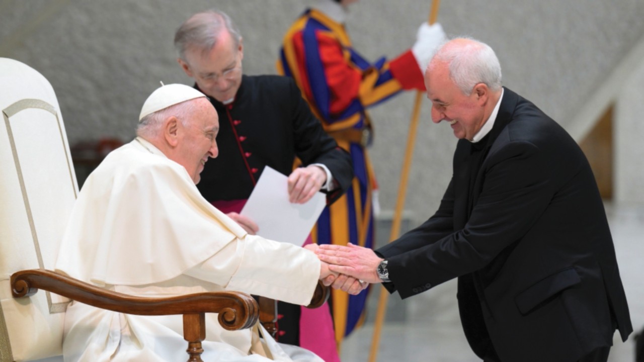 Papa Francesco incontra i sacerdoti anziani al Trionfale