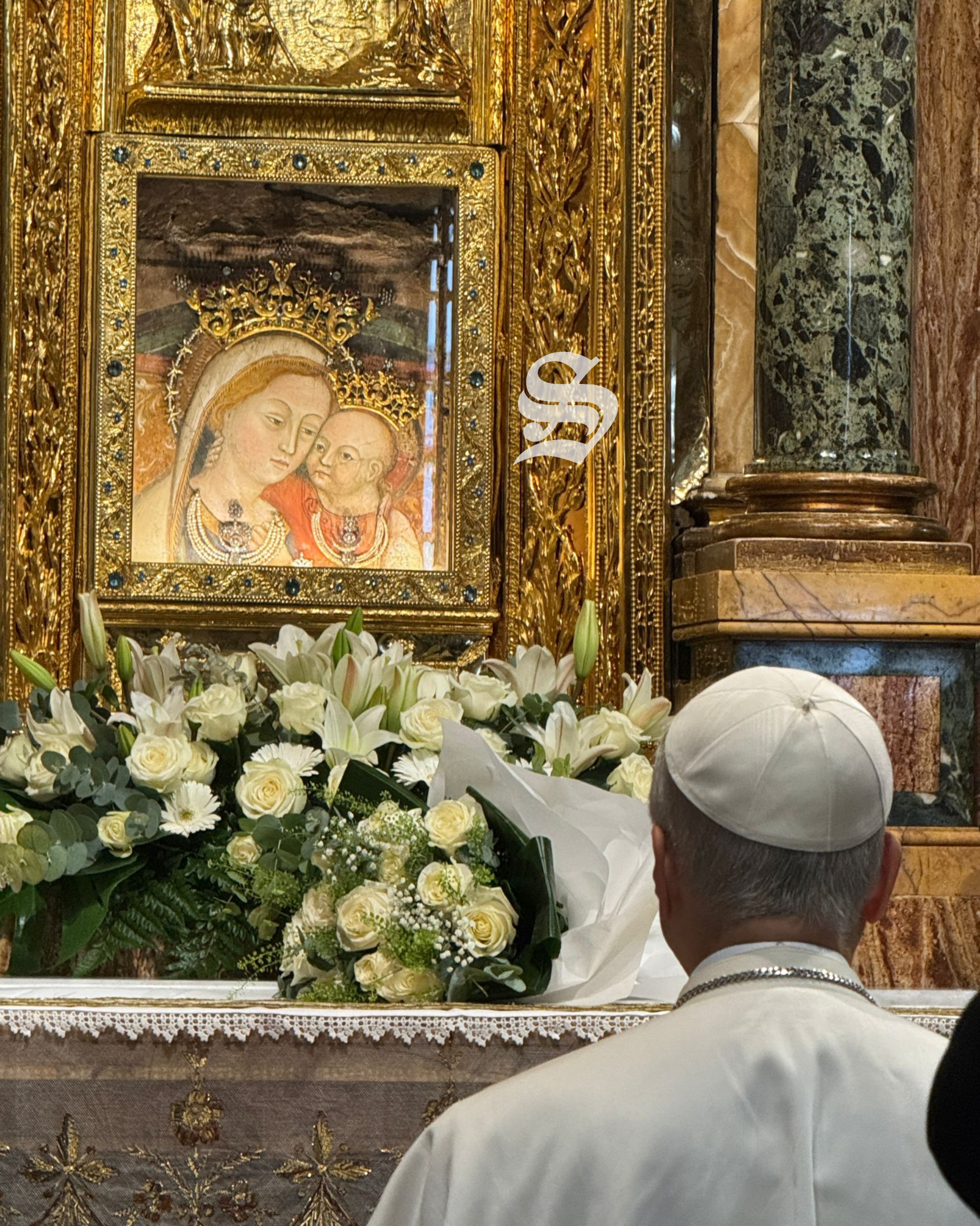 La prima visita fuori dal Vaticano di Leone XIV a Maria Nostra Madre
