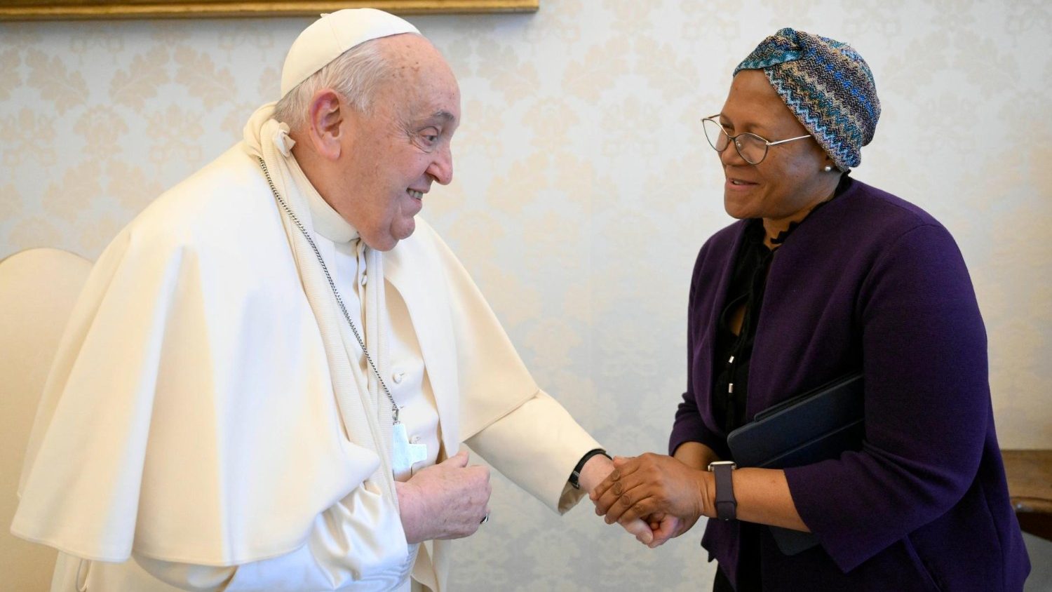 Breaking news. Pope Francis falls. Bruised arm.