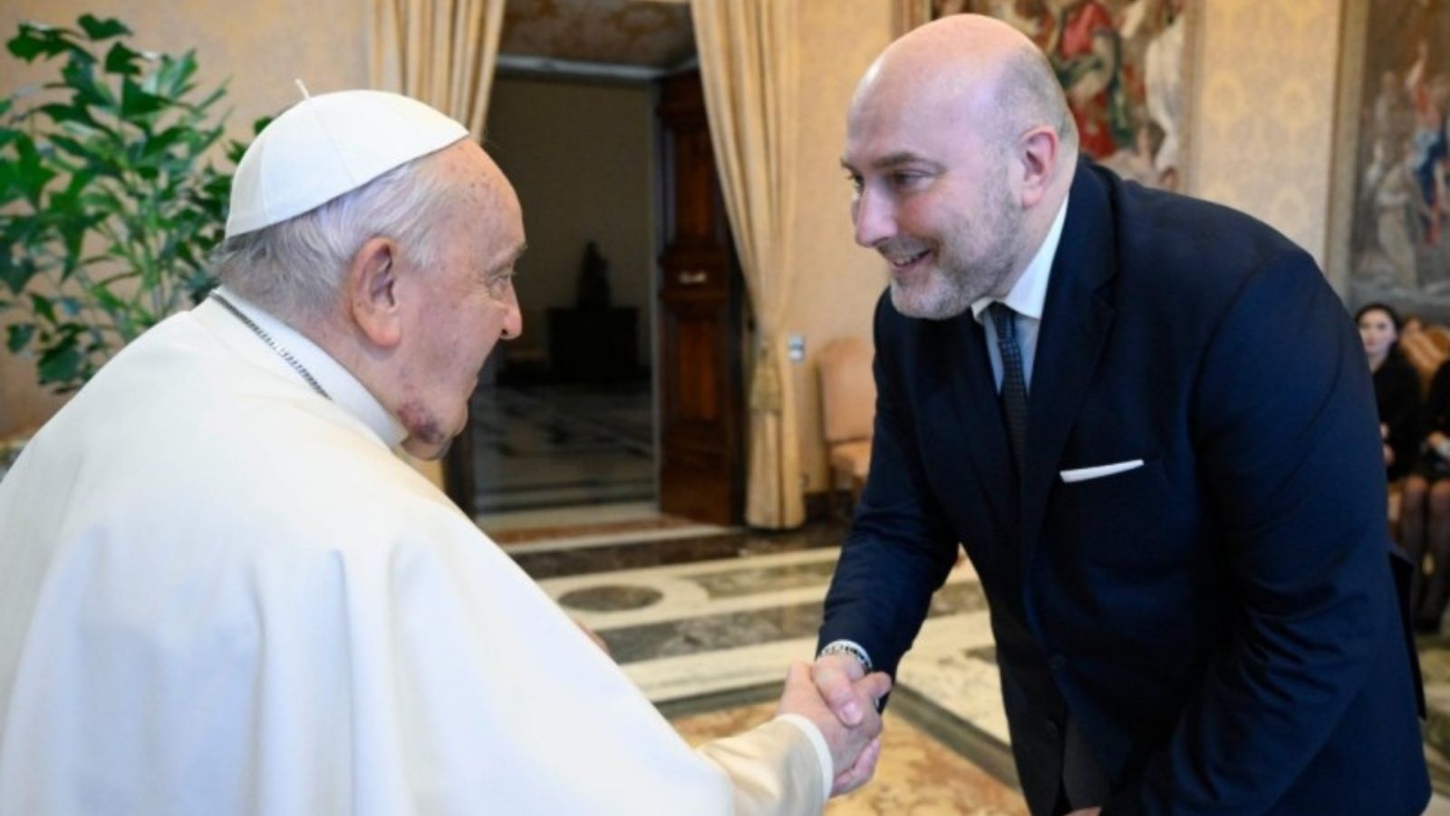 Ultim'ora. Papa Francesco in udienza con un vistoso ematoma sul mento